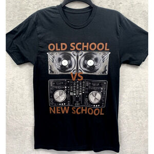 NEW Old School VS New School T-Shirt Black Adult S